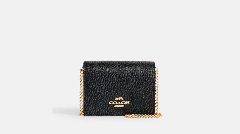 Coach Bags Coach Mini Wallet On A Chain Black