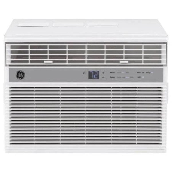 GE 10,000 BTU 115-Volt Window Air Conditioner with WiFi and Eco Mode for Medium Rooms, White, Ahwg10ba
