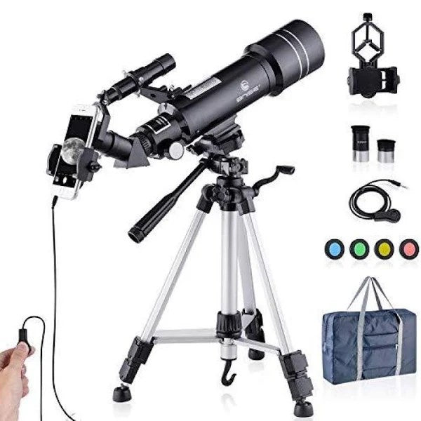 Upgraded Telescope HD 400/70mm Telescope for Kids Adults Refractor astronomy Telescope - Watching The Moon Bird Watching Viewing The Natural