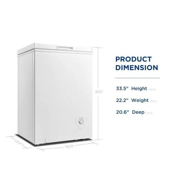 Arctic King 3.5 CU.FT Chest Freezer, WHITE.