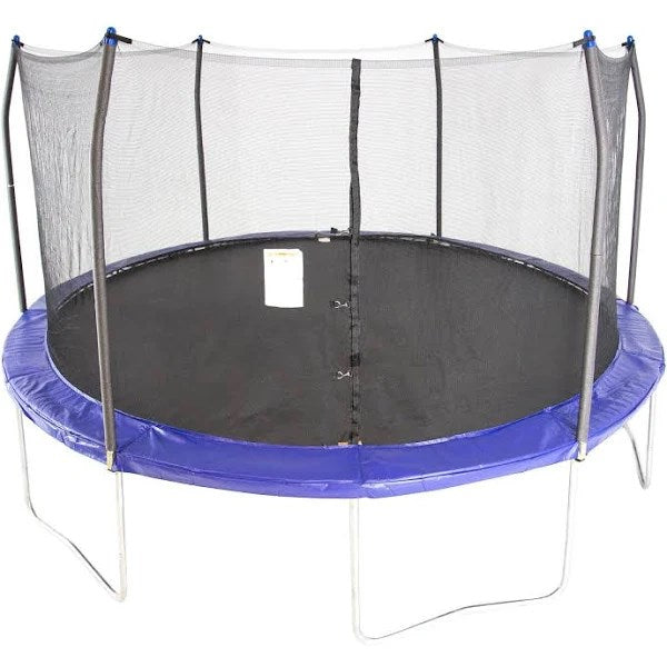Skywalker 15 Round Trampoline with Safety Enclosure - Blue
