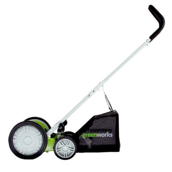 Greenworks 20-inch 5-Blade Push Reel Lawn Mower with Grass Catcher, 25072