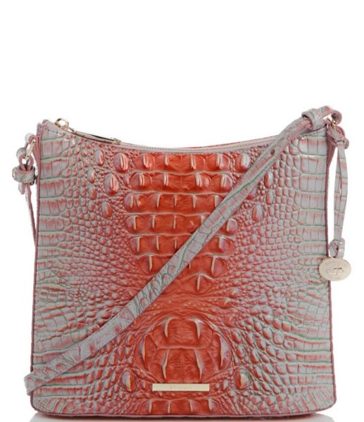 Brahmin Katie Melbourne Embossed Leather Crossbody - Flirty
