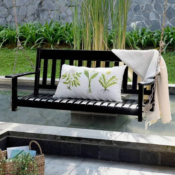 Cambridge Casual Thames Black Wood Porch Swing