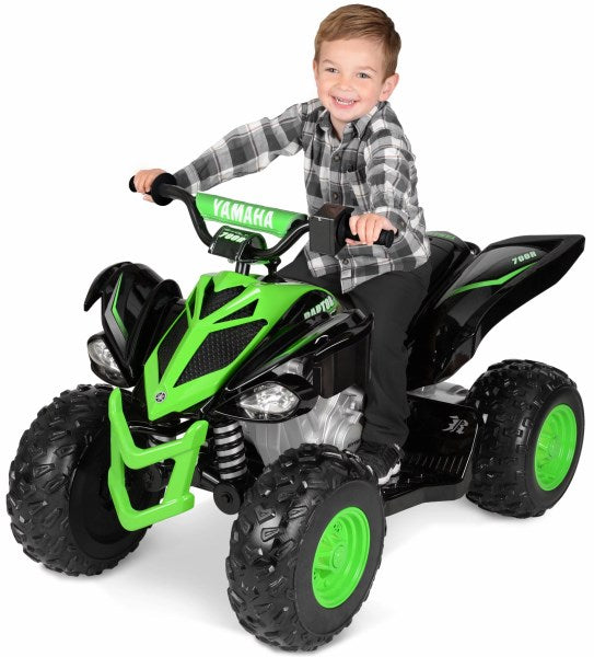 12 Volt Yamaha Raptor Battery Powered Ride-On Black/Green - New Custom Graphic