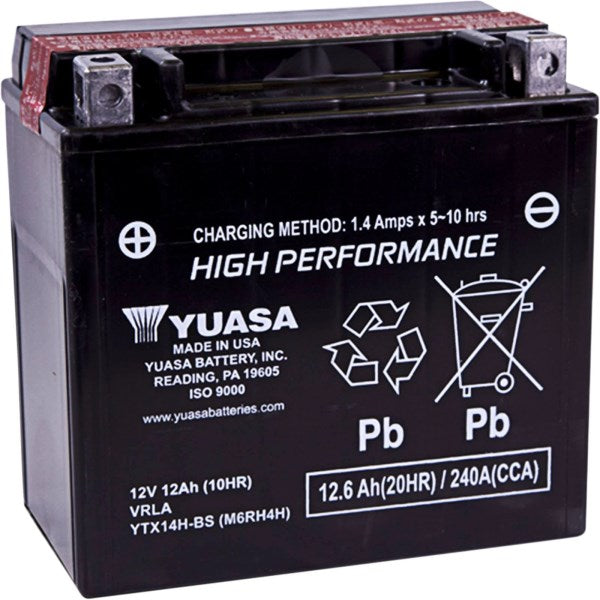 Yuasa YUAM6RH4H YTX14H-BS Battery