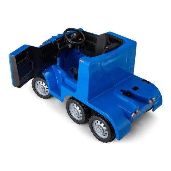 Kid Trax Semi-Truck and Trailer Ride-On Toy Blue, Rig